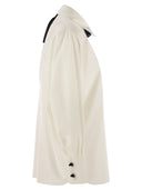 Max Mara Studio Roll Cotton And Silk Poplin Shirt