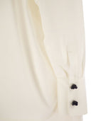 Max Mara Studio Roll Cotton And Silk Poplin Shirt