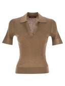 Max Mara Studio Uberta Wool and Silk Shirt con lentejuelas