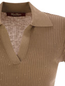 Max Mara Studio Uberta Wool and Silk Shirt con lentejuelas