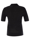 MAX MARA STUDIO WOBERTA WOLL I SILK POLO CIRT