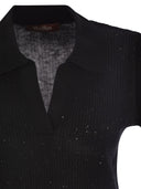 MAX MARA STUDIO WOBERTA WOLL I SILK POLO CIRT