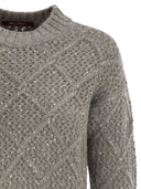 Maxmara Studio Ellade Boxy Wool And Cashmere Jumper With Sequins