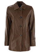 Max Mara Studio Tolmin Nappa Chaqueta de cuero con cinturón