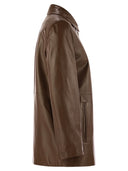 Max Mara Studio Tolmin Nappa Chaqueta de cuero con cinturón