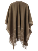 Max Mara Studio Hildestd Jacquard Wool Poncho