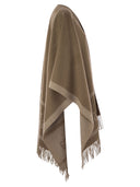 Max Mara Studio Hildestd Jacquard Wool Poncho