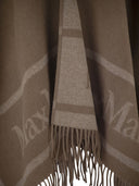 Max Mara Studio Hildestd Jacquard Wool Poncho