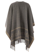 Max Mara Studio Hildestd Jacquard Wool Poncho