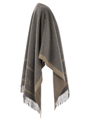 Max Mara Studio Hildestd Jacquard Wool Poncho