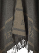 Max Mara Studio Hildestd Jacquard Wool Poncho