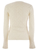 Max Mara Studio Gennaio Tight Fitting Cloqué Lace Jersey