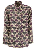 S Max Mara Times Reversible Printed Silk Shirt