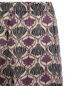 S Max Mara Timec Printed Silk Fluid Trousers