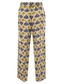 S Max Mara Timec Printed Silk Fluid Trousers