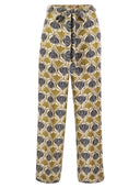 S Max Mara Timec Printed Silk Fluid Trousers