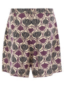 S Max Mara Metello Printed Silk Fluid Short Trousers