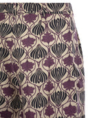 S Max Mara Metello Printed Silk Fluid Short Trousers