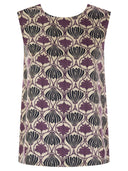 S Max Mara Timetop Reversible Printed Silk Top