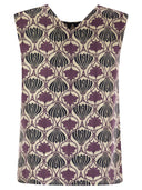 S Max Mara Timetop Reversible Printed Silk Top