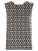 S Max Mara Timetop Reversible Printed Silk Top
