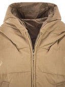 Maxmara The Cube Delfy Reversible Padded Waistcoat In Camel And Water Repellent Taffeta