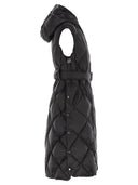 Maxmara The Cube Tregil Midi Padded Waistcoat In Water Repellent Canvas