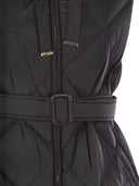 Maxmara The Cube Tregil Midi Padded Waistcoat In Water Repellent Canvas