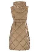 Maxmara The Cube Tregil Midi Padded Waistcoat In Water Repellent Canvas