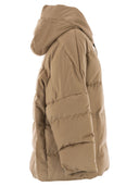 Maxmara Doudoune Réversible The Cube Desiderio En Camel Et Taffetas Déperlant