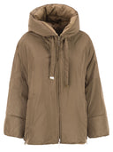 Maxmara Doudoune Réversible The Cube Desiderio En Camel Et Taffetas Déperlant