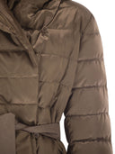 Maxmara The Cube Novef Vendbar dunjakke i vannavvisende sateng