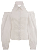 Camicia di cotone del guardaroba MVP con maniche a palloncino