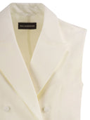 Warrobe MVP a doppio petto di cotone e gilet di seta