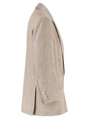 Maxmara Mxmolimpia1 Double Breasted Pure Linen Blazer