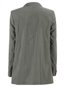 Maxmara Mxmalbata Double Breasted Wool And Silk Blazer