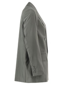 Maxmara Mxmalbata Double Breasted Wool And Silk Blazer