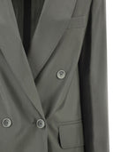 Maxmara Mxmalbata Double Breasted Wool And Silk Blazer
