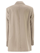 Maxmara Mxmmitico 羊毛、马海毛和丝绸混纺双排扣西装外套