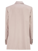 Maxmara Mxmombrosa Double Breasted Blazer In Wool, Mohair And Silk