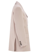 Maxmara Mxmombrosa Double Breasted Blazer In Wool, Mohair And Silk