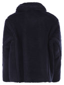 Maxmara Mxmfuggito Cropped Coat In Alpaca, Wool And Silk Teddy Fabric