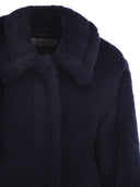 Maxmara Mxmfuggito Cropped Coat In Alpaca, Wool And Silk Teddy Fabric