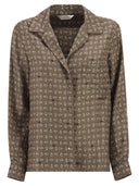 Maxmara Mxmdisco chemise semi-ajustée en soie imprimée