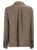 Maxmara Mxmdisco chemise semi-ajustée en soie imprimée