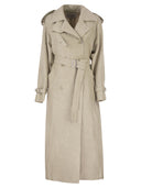 Maxmara Mxspedaggi Long Pure Linen Trench Coat