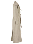 Maxmara Mxspedaggi Long Pure Linen Trench Coat