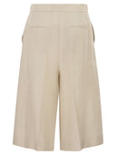 Maxmara Mxmkaki Linen Bermuda Shorts