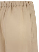 Maxmara Mxmoro Linen And Silk Wide Leg Trousers