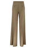 Maxmara Mxsbronte Hose mit weitem Bein aus Schurwolle und Seide